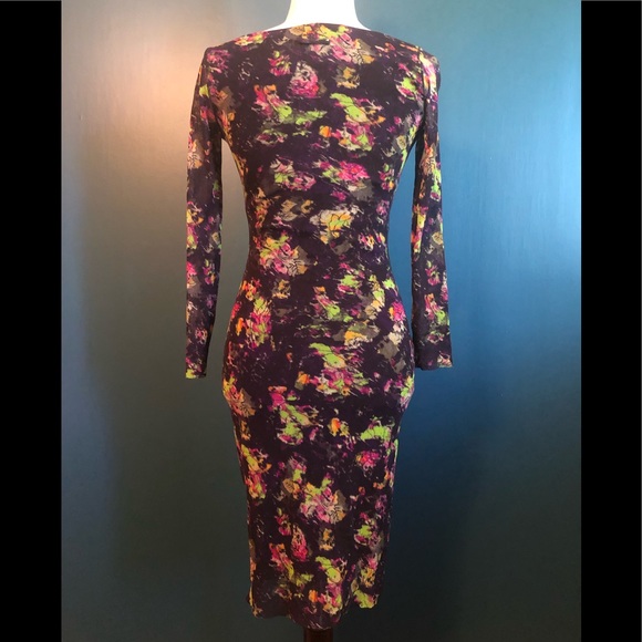SOLD- Jean Paul Gaultier Soleil mesh floral bodycon dress - Picture 2 of 7